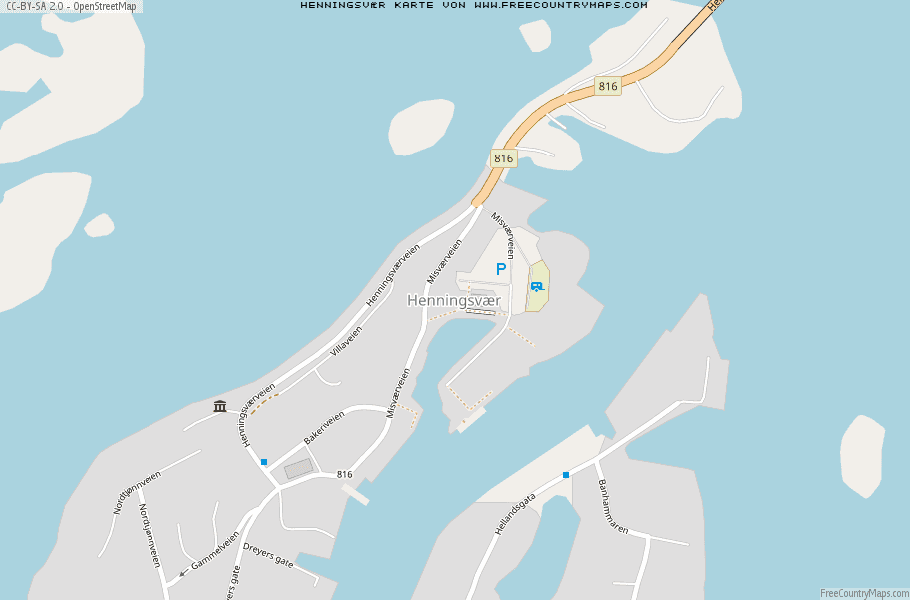 Karte Von Henningsvær Norwegen