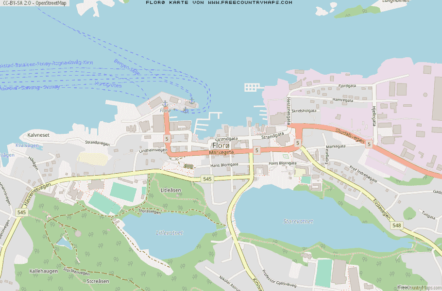 Karte Von Florø Norwegen