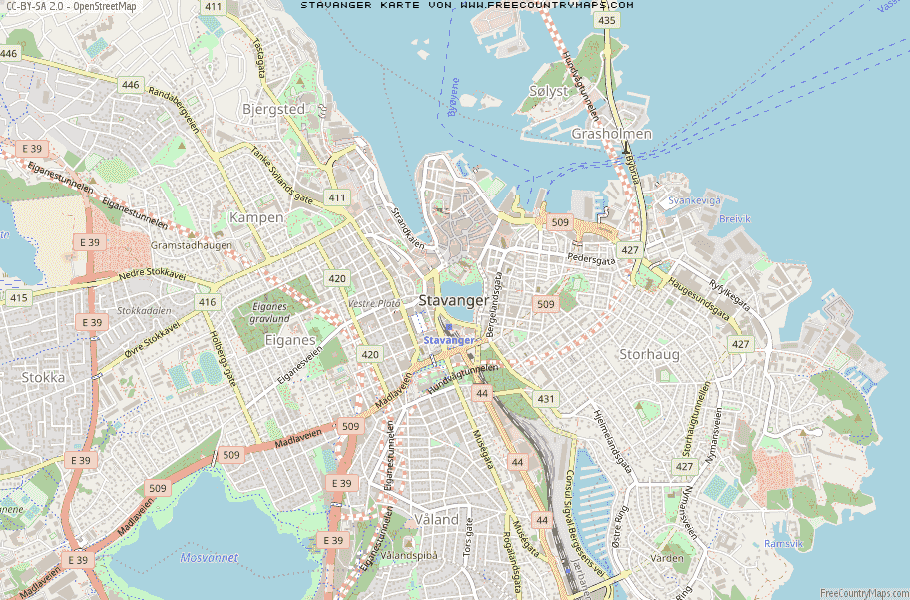 Karte Von Stavanger Norwegen