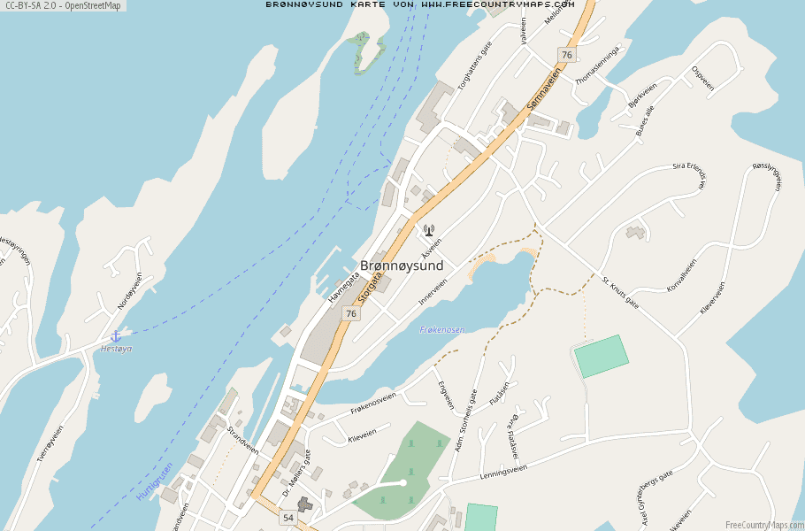 Karte Von Brønnøysund Norwegen