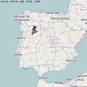 Vila Nova de Foz Côa Karte Portugal