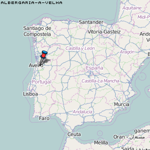 Albergaria-a-Velha Karte Portugal