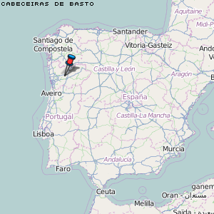 Cabeceiras de Basto Karte Portugal