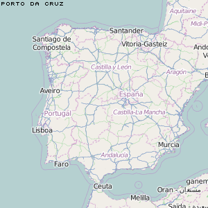 Porto da Cruz Karte Portugal