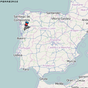 Ferreiros Karte Portugal