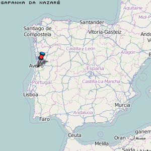 Gafanha da Nazaré Karte Portugal