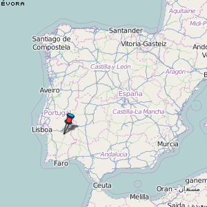 Évora Karte Portugal