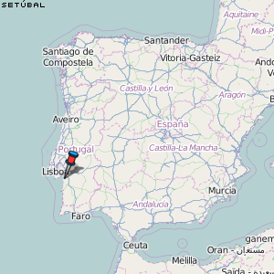 Setúbal Karte Portugal