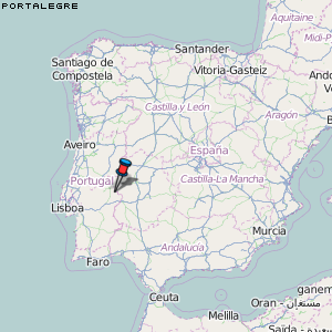 Portalegre Karte Portugal