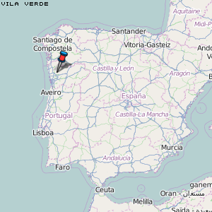 Vila Verde Karte Portugal