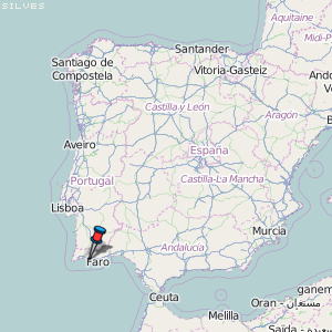 Silves Karte Portugal