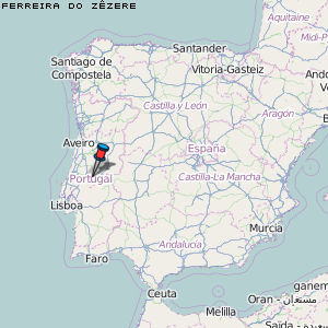 Ferreira do Zêzere Karte Portugal