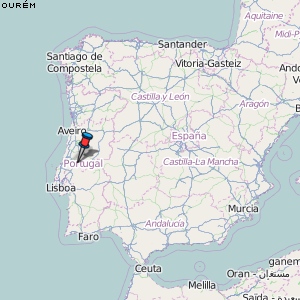 Ourém Karte Portugal