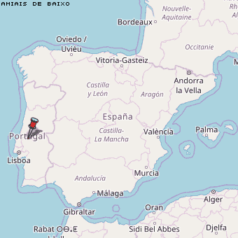 Amiais de Baixo Karte Portugal