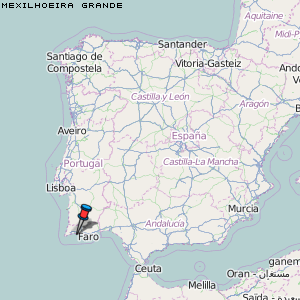 Mexilhoeira Grande Karte Portugal
