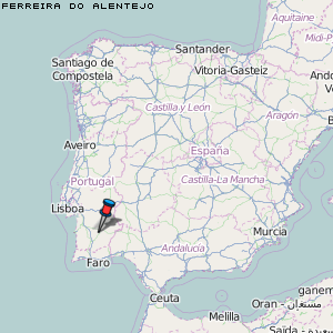 Ferreira do Alentejo Karte Portugal
