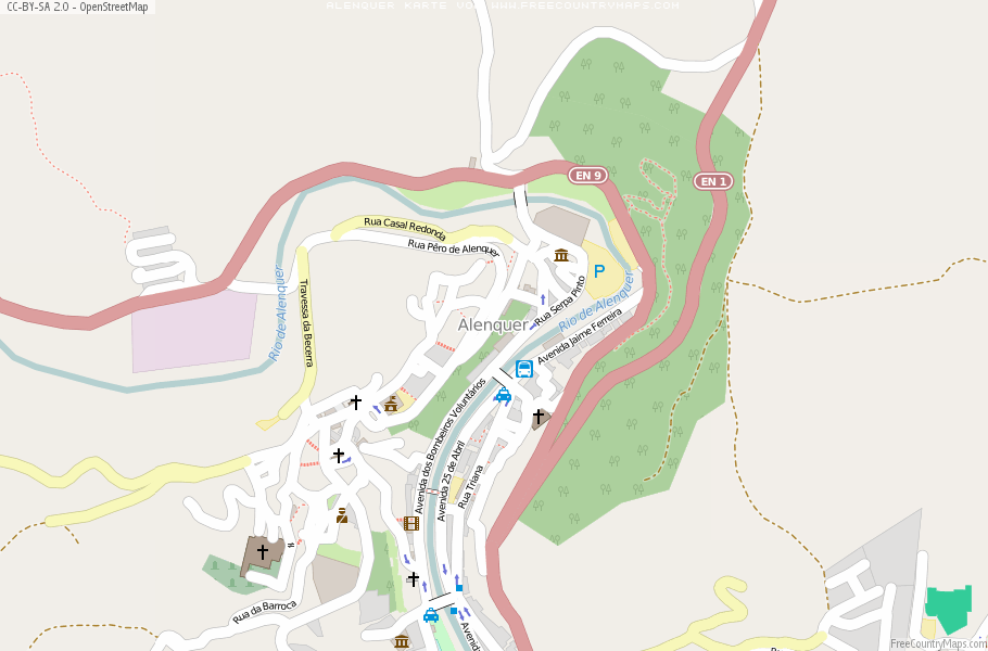 Karte Von Alenquer Portugal