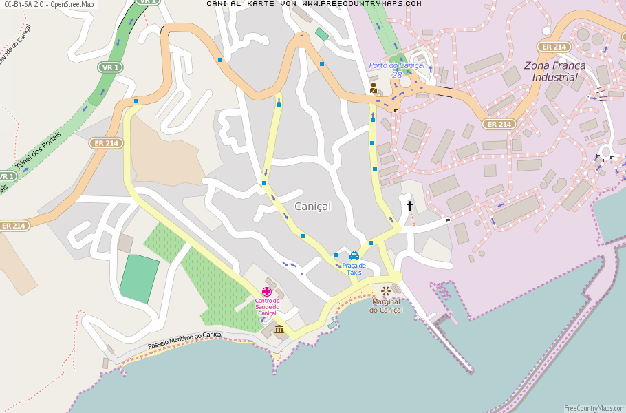 Karte Von Caniçal Portugal