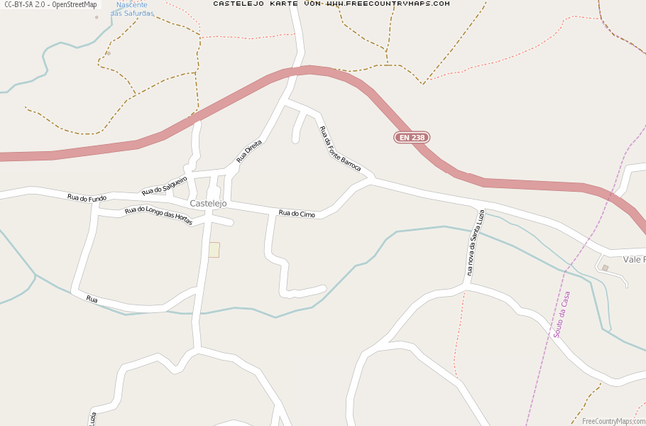 Karte Von Castelejo Portugal