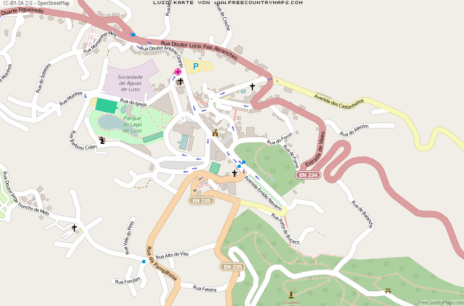 Karte Von Luso Portugal