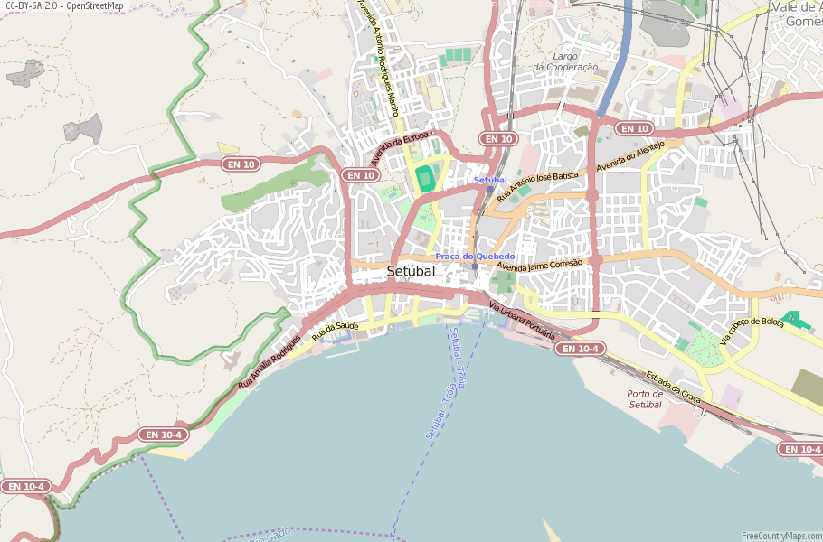 Karte Von Setúbal Portugal