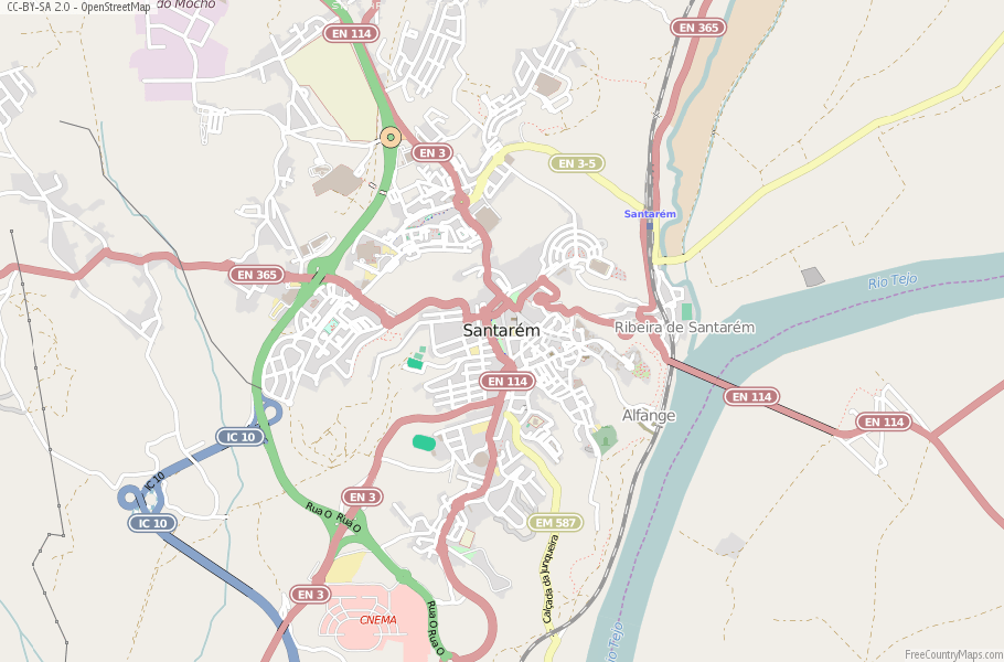 Karte Von Santarém Portugal