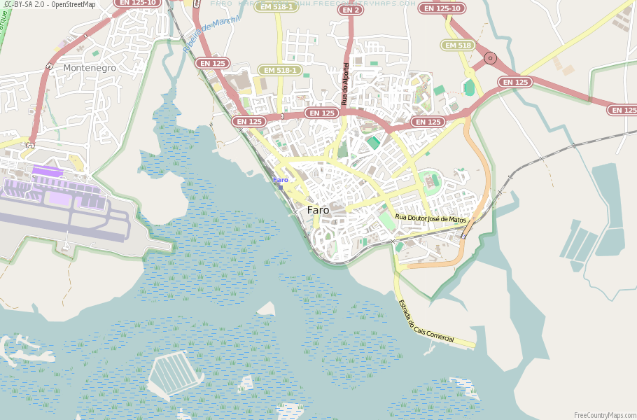 Karte Von Faro Portugal