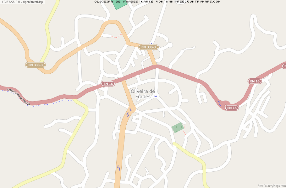 Karte Von Oliveira de Frades Portugal