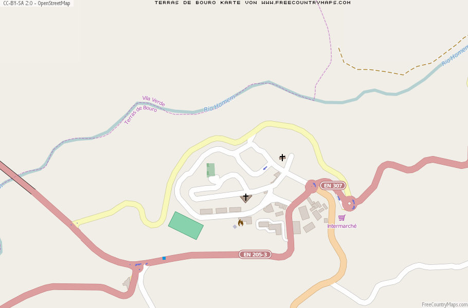 Karte Von Terras de Bouro Portugal