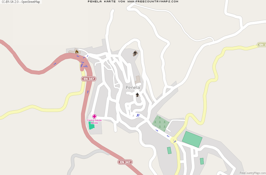Karte Von Penela Portugal
