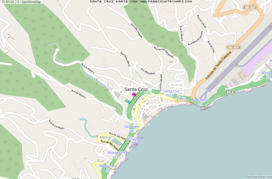 Karte Von Santa Cruz Portugal