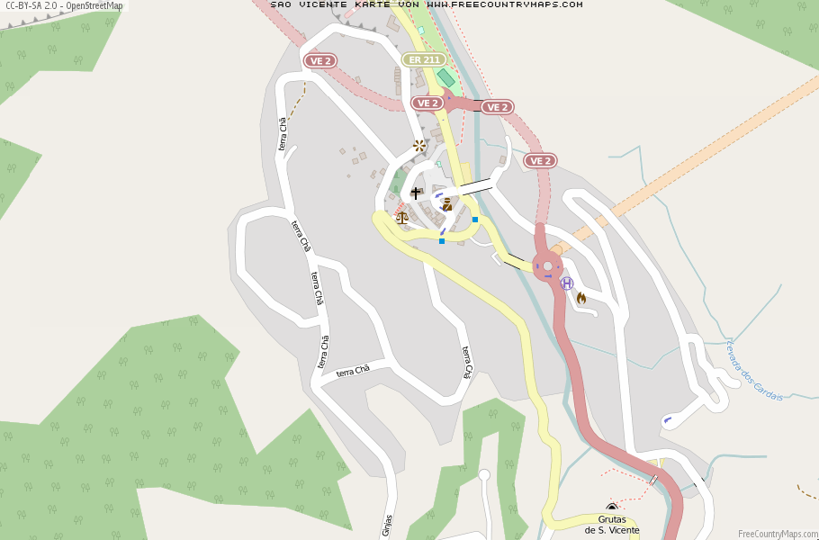 Karte Von Sao Vicente Portugal