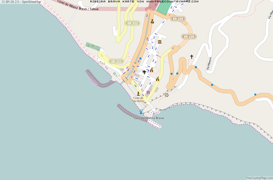 Karte Von Ribeira Brava Portugal