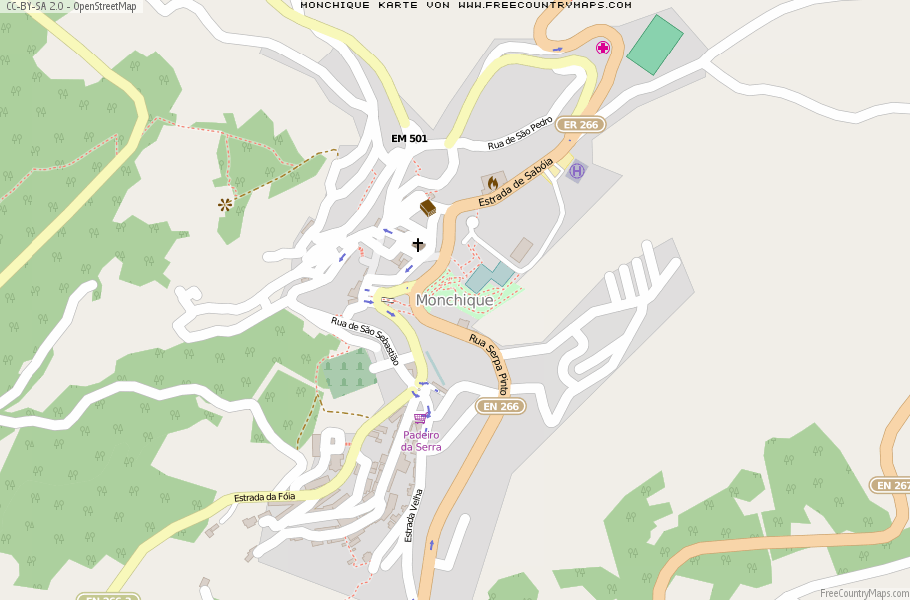 Karte Von Monchique Portugal