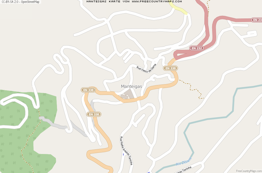 Karte Von Manteigas Portugal