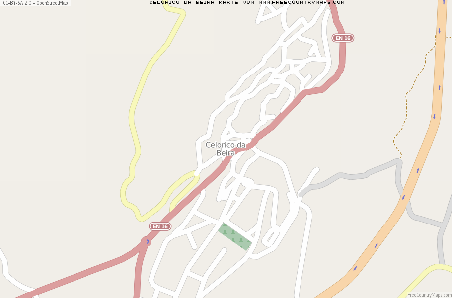 Karte Von Celorico da Beira Portugal