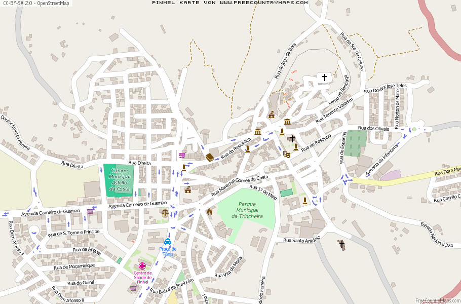 Karte Von Pinhel Portugal