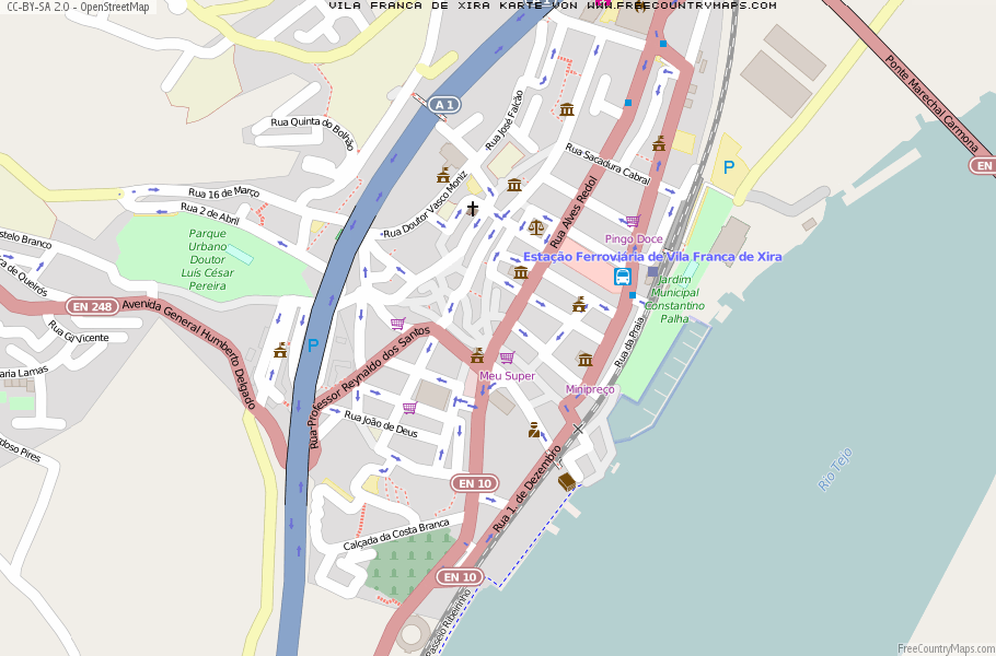Karte Von Vila Franca de Xira Portugal