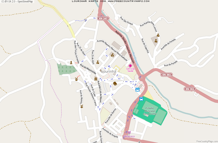 Karte Von Lourinhã Portugal
