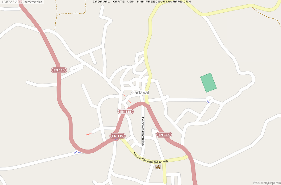 Karte Von Cadaval Portugal