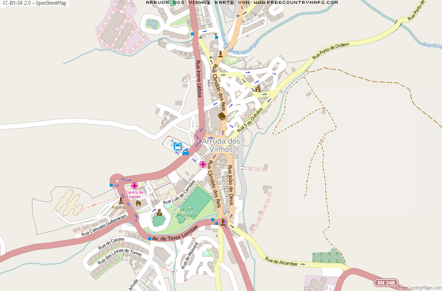 Karte Von Arruda Dos Vinhos Portugal