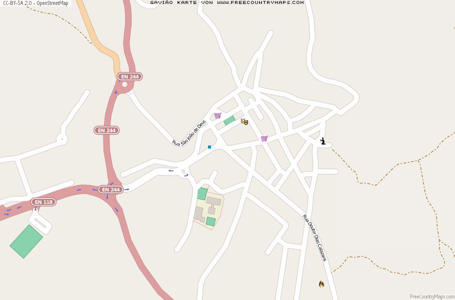 Karte Von Gavião Portugal