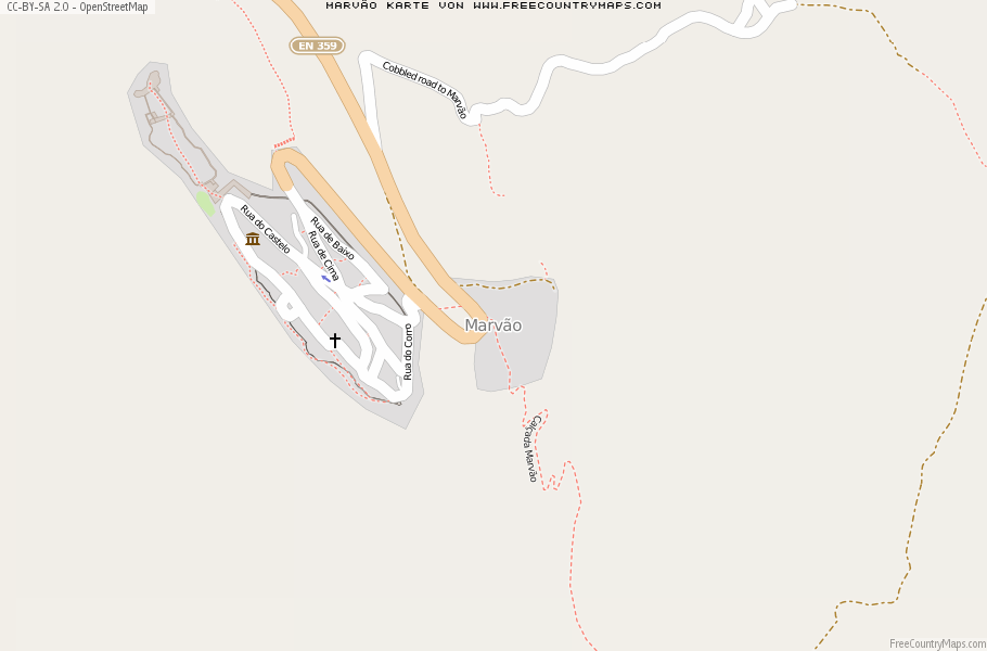 Karte Von Marvão Portugal
