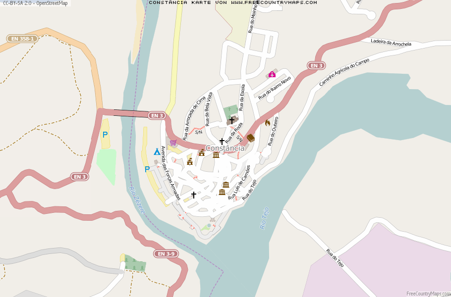 Karte Von Constância Portugal