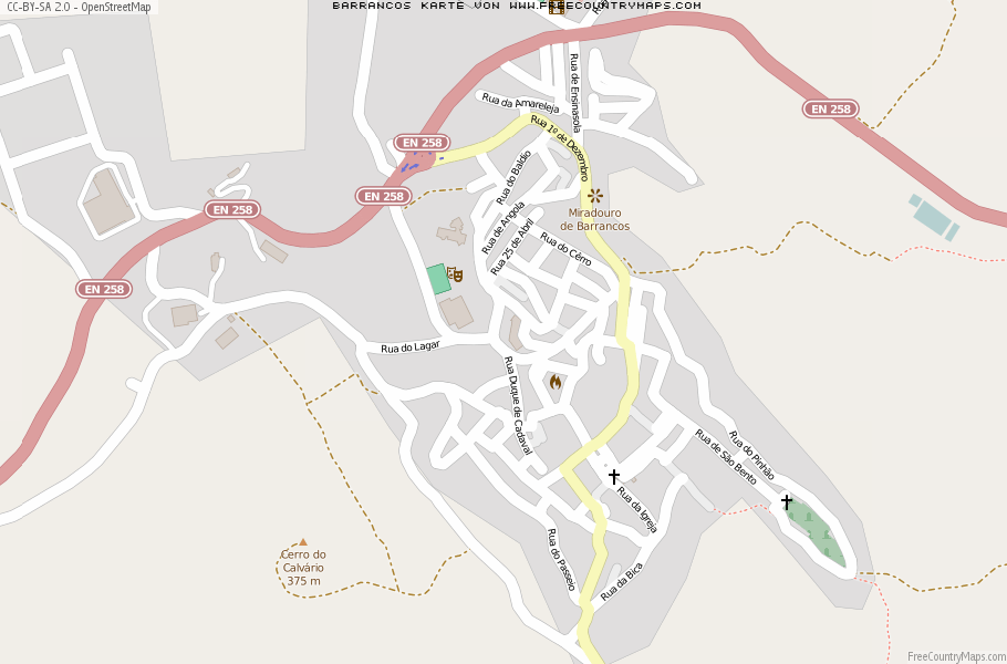 Karte Von Barrancos Portugal