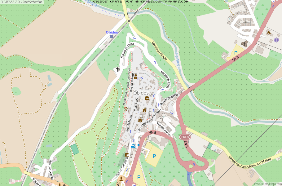 Karte Von Óbidos Portugal