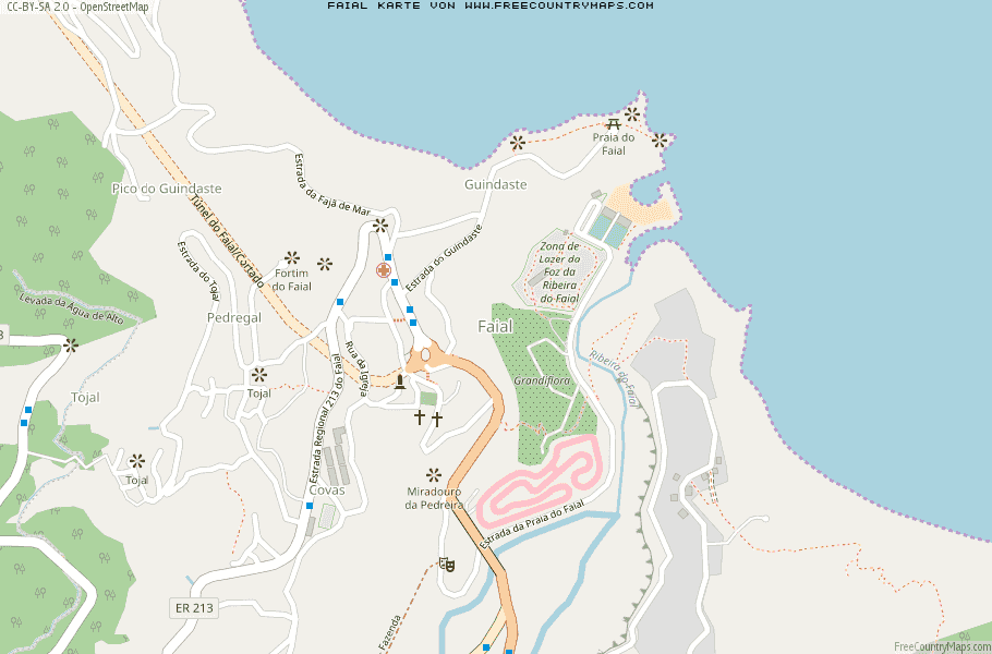 Karte Von Faial Portugal