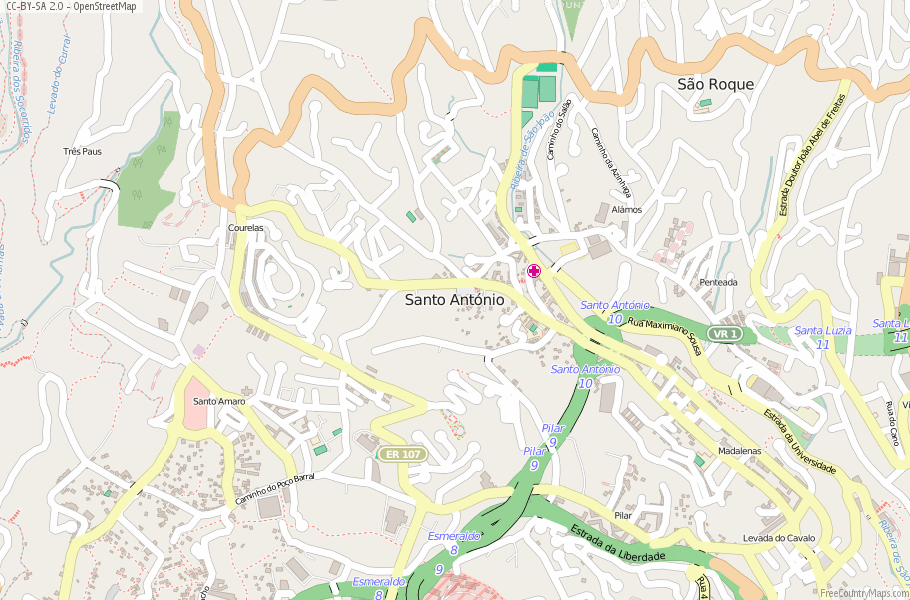 Karte Von Santo António Portugal
