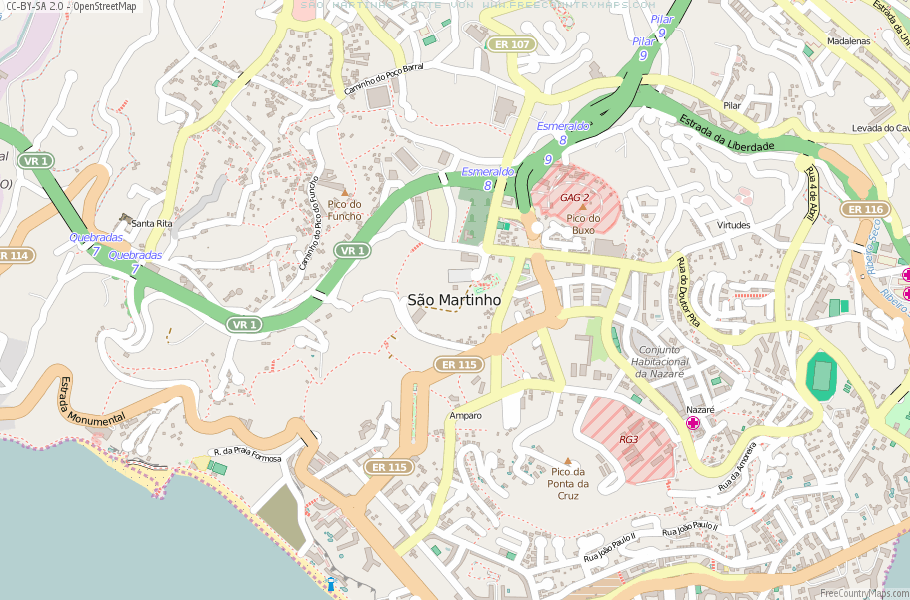 Karte Von São Martinho Portugal