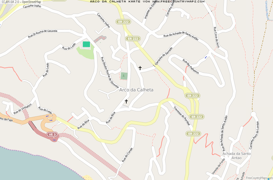 Karte Von Arco da Calheta Portugal